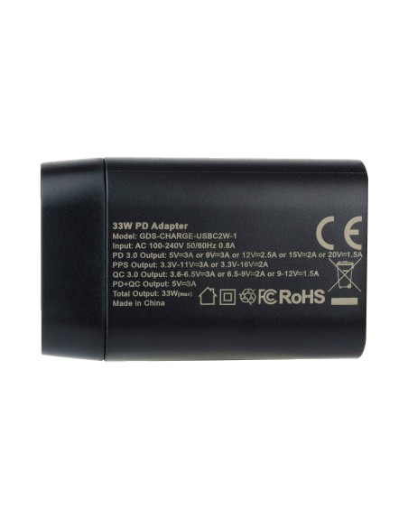 GDS® Type-C and Type-A 33W 2-Port Wall Charger - PD3.0 & PPS
