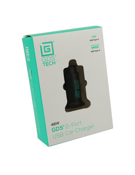 GDS® Type-C and Type A 2-Port Cigarette Charger