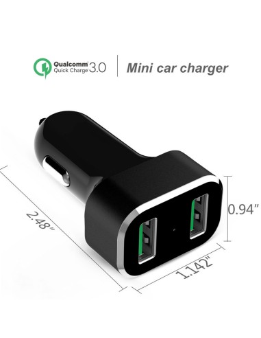 GDS® 2-Port USB Cigarette Charger with Qualcomm® Quick ChargeT