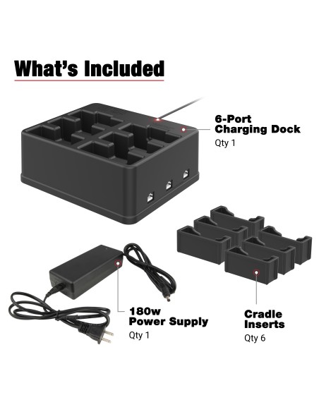 GDS® 6-Port Power + RJ45 Dock for Handhelds with IntelliSkin®