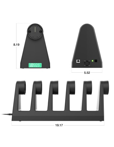 GDS® Uni-ConnT 6-Port Power + RJ45 Dock for Tablets with IntelliSkin®