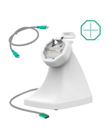 GDS® Uni-ConnT Powered Snap-In Kiosk Dock with USB-C - Gray