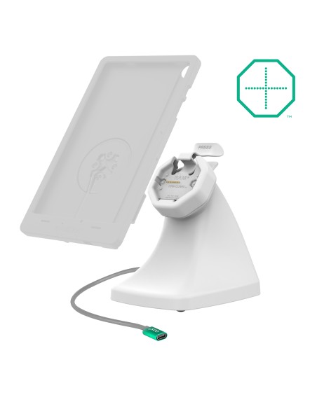 GDS® Uni-ConnT Powered Snap-In Kiosk Dock with USB-C - Gray