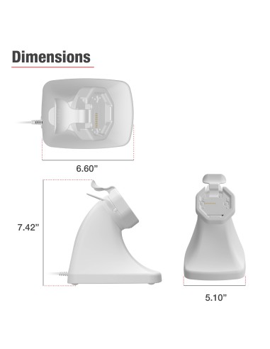 GDS® Uni-ConnT Powered Snap-In Kiosk Dock with PoE - Gray