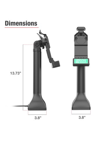 GDS® Uni-ConnT 14" Pedestal Dock with USB-C