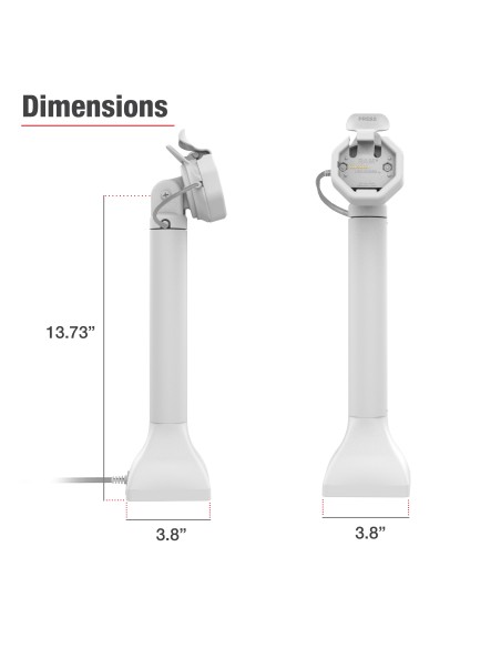 GDS® Uni-ConnT Powered 14" Pedestal Dock with USB-C - Gray