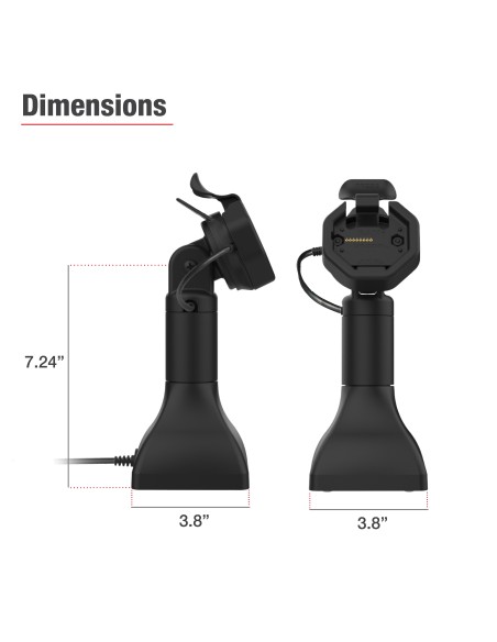 GDS® Uni-ConnT Powered 7" Pedestal Dock with PoE