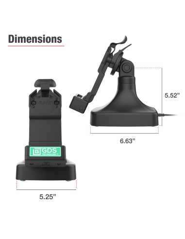 GDS® Uni-ConnT Tilt & Swivel Dock with USB-C + Data