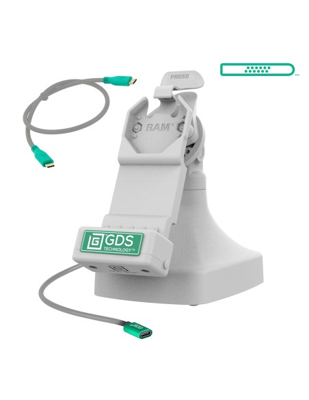 GDS® Uni-ConnT Tilt & Swivel Dock with USB-C - Gray