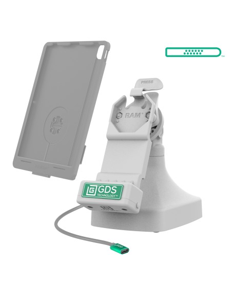 GDS® Uni-ConnT Tilt & Swivel Dock with USB-C - Gray