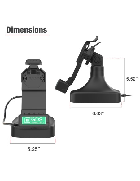 GDS® Uni-ConnT Tilt & Swivel Dock with PoE + Data
