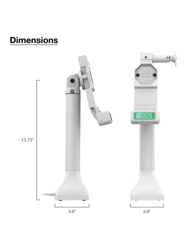 GDS® Uni-ConnT 14" Locking Pedestal Dock with USB-C - Gray