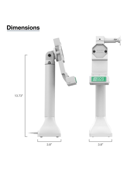 GDS® Uni-ConnT 14" Locking Pedestal Dock with USB-C - Gray