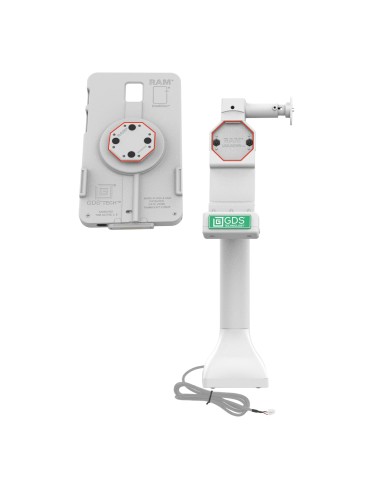 GDS® Uni-ConnT 14" Locking Pedestal Dock with PoE - Gray