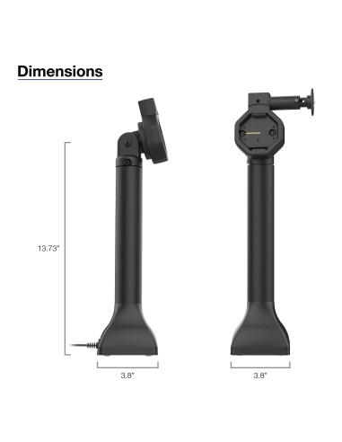 GDS® Uni-ConnT Powered 7" Locking Pedestal Dock with USB-C