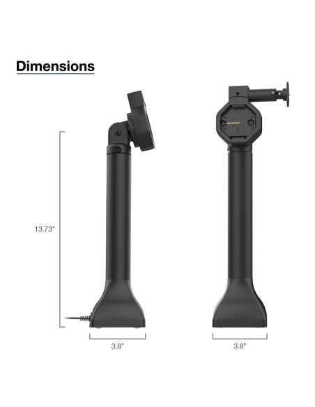 GDS® Uni-ConnT Powered 7" Locking Pedestal Dock with USB-C