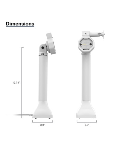GDS® Uni-ConnT Powered 7" Locking Pedestal Dock with USB-C - Gray