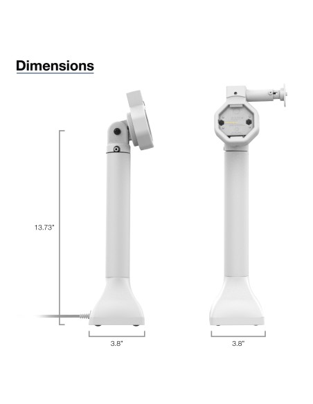 GDS® Uni-ConnT Powered 7" Locking Pedestal Dock with USB-C - Gray