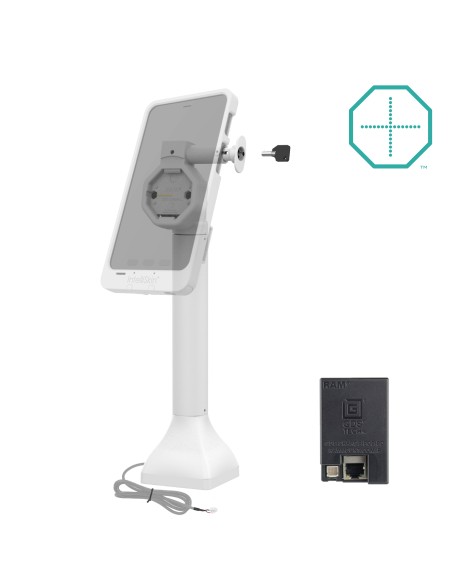 GDS® Uni-ConnT Powered 14" Locking Pedestal Dock with PoE - Gray