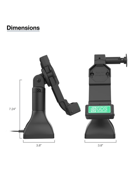 GDS® Uni-ConnT 7" Locking Pedestal Dock with USB-C