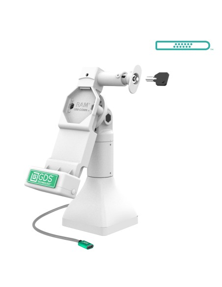 GDS® Uni-ConnT 7" Locking Pedestal Dock with USB-C - Gray