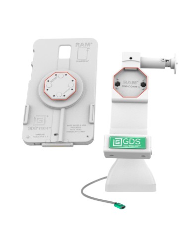 GDS® Uni-ConnT 7" Locking Pedestal Dock with USB-C - Gray