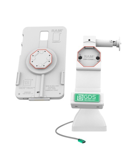 GDS® Uni-ConnT 7" Locking Pedestal Dock with USB-C - Gray