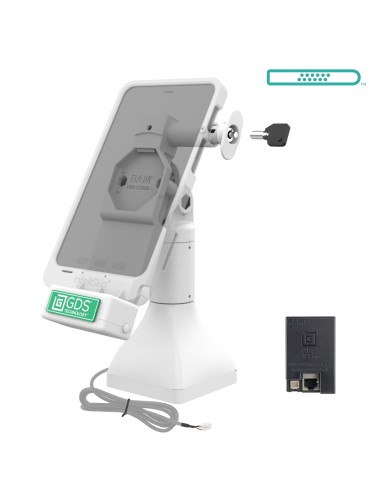 GDS® Uni-ConnT 7" Locking Pedestal Dock with PoE - Gray