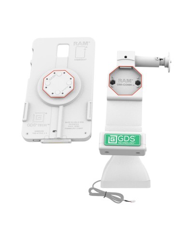 GDS® Uni-ConnT 7" Locking Pedestal Dock with PoE - Gray