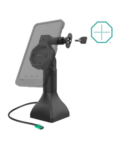 GDS® Uni-ConnT Powered 7" Locking Pedestal Dock with USB-C