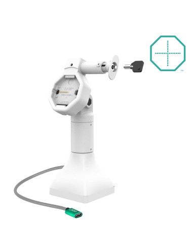 GDS® Uni-ConnT Powered 7" Locking Pedestal Dock with USB-C - Gray