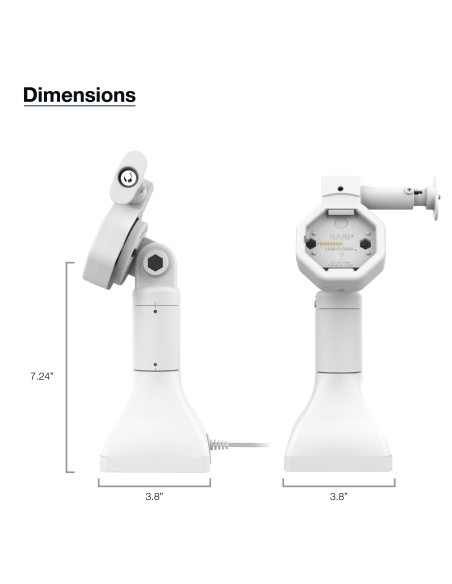 GDS® Uni-ConnT Powered 7" Locking Pedestal Dock with USB-C - Gray