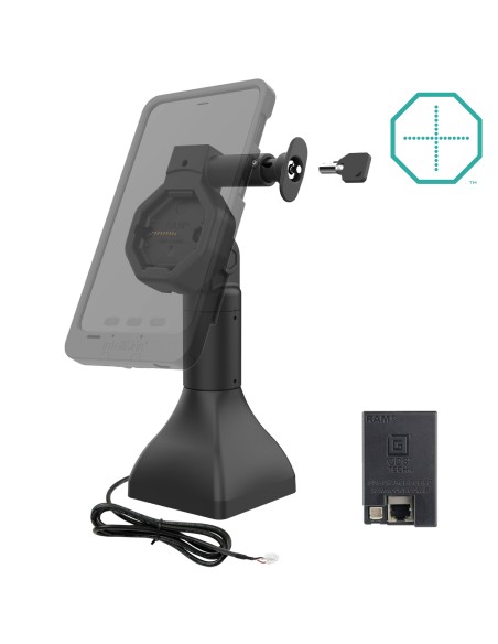 GDS® Uni-ConnT Powered 7" Locking Pedestal Dock with PoE