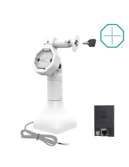 GDS® Uni-ConnT Powered 7" Locking Pedestal Dock with PoE - Gray