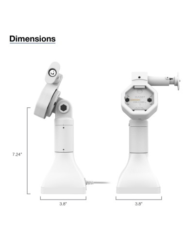GDS® Uni-ConnT Powered 7" Locking Pedestal Dock with PoE - Gray
