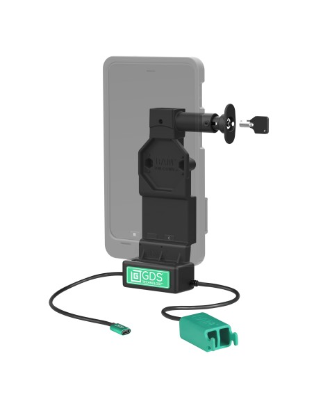 GDS® Uni-ConnT Locking Dock + Dual USB-A with Release Button