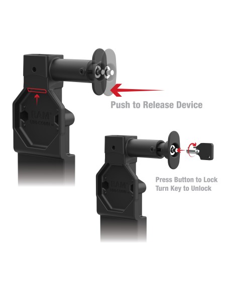 GDS® Uni-ConnT Locking Dock + Dual USB-A with Release Button
