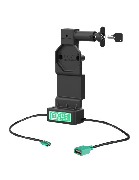 GDS® Uni-ConnT Locking Dock + Single USB-A with Release Button