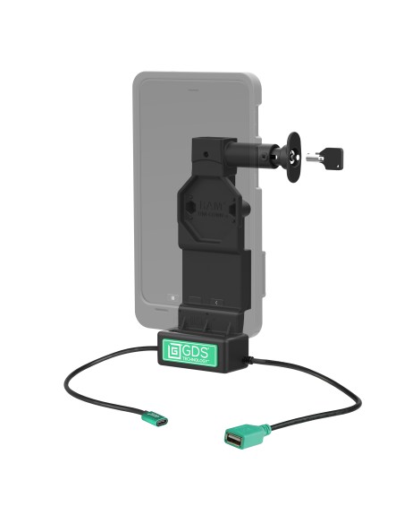 GDS® Uni-ConnT Locking Dock + Single USB-A with Release Button