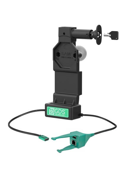 GDS® Uni-ConnT Locking Dock + USB-A & RJ45 with Release Button