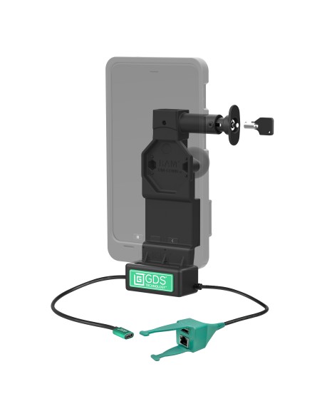 GDS® Uni-ConnT Locking Dock + USB-A & RJ45 with Release Button