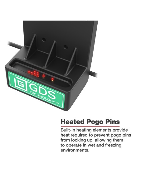 GDS® Locking Powered Dock + USB-A for Zebra TC2x & TC5x - Heated Pins