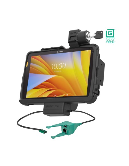 Locking GDS® Dock + USB-A & RJ45 for Zebra ET401 10" with IntelliSkin®
