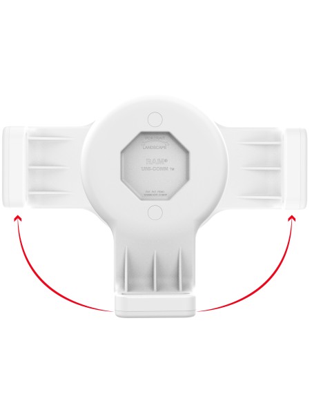 GDS® Uni-ConnT Wall Dock with Magnetic Receiver & PoE - Gray