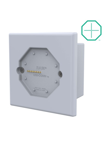 GDS® Uni-ConnT Powered Wall Dock with PoE (European Outlets) - Gray