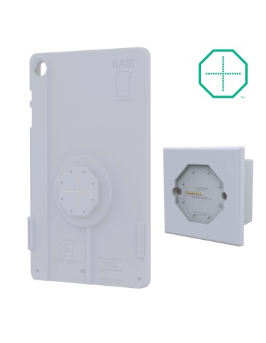 GDS® Uni-ConnT Powered Wall Dock with PoE (European Outlets) - Gray