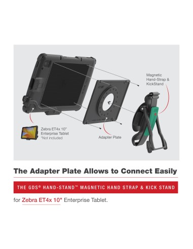 GDS® Hand-StandT Magnetic Accessory for Zebra ET4x 10" Enterprise Tablet