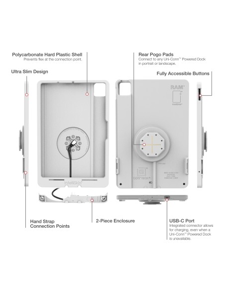 IntelliSkin® Thin-CaseT for iPad Pro 11 (M4 & M5) (Rear Pogo Pads) Gray