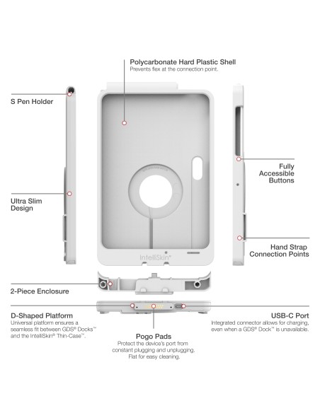 IntelliSkin® Thin-CaseT for Samsung Tab Active5 Pro & 4 Pro - Gray