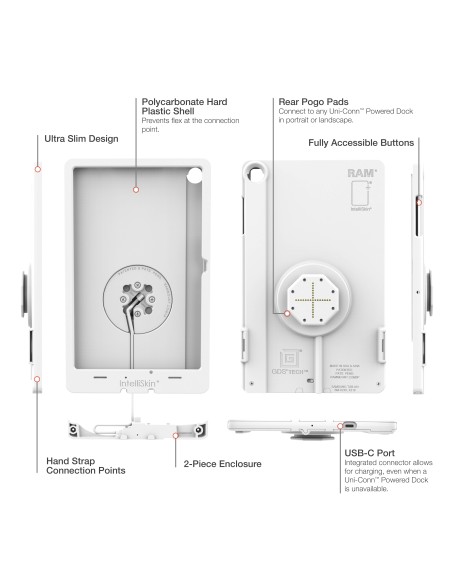 IntelliSkin® Thin-CaseT for Samsung Tab A11+ (Rear Pogo Pads) - Gray